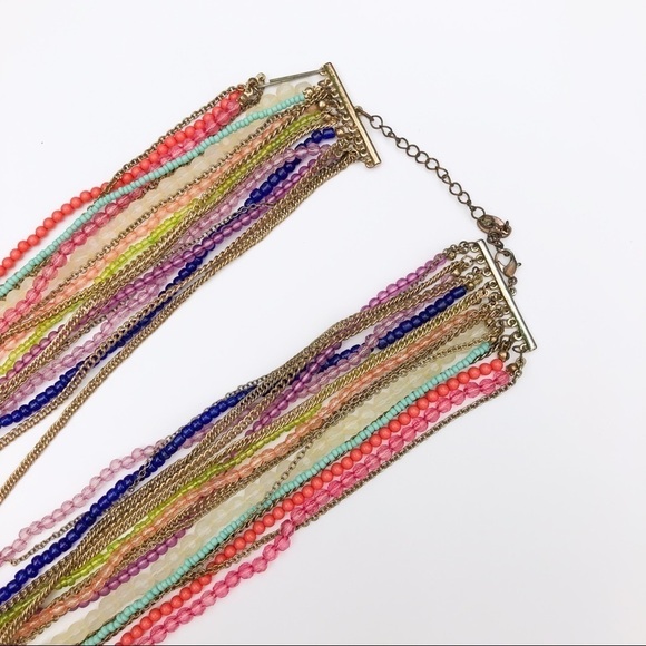 𝅺Aldo Multilayer and Multicolour Beaded Necklace - Picture 11 of 13